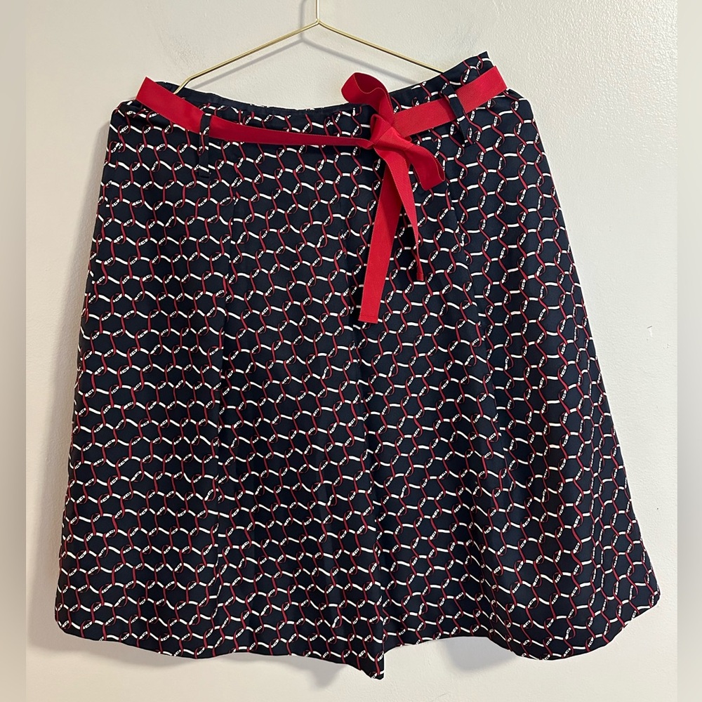 Talbots Pure Silk A-Line Chain Print Skirt size 6